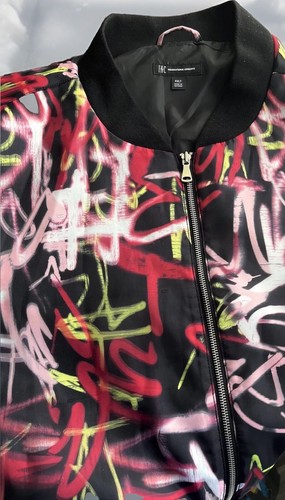 INC INTERNATIONAL CONCEPTS NEON 3D PRINT BOMBER JACKET MENS BIG & TALL 4XLT - Picture 3 of 7