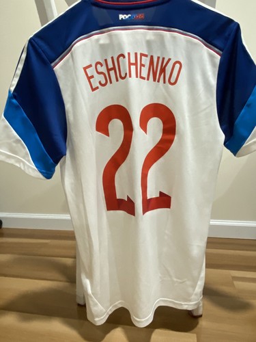 RUSSIA NATIONAL TEAM MATCH ISSUE 2014/15 AWAY JERSEY ADIDAS SOCCER ESHCHENKO #22 - Picture 2 of 8