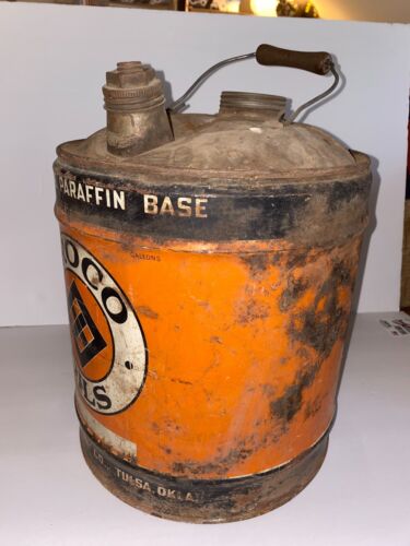 Vintage Troco 5 Gallon Oil Can TULSA REFINED OIL CO Tulsa Okla - Picture 10 of 12