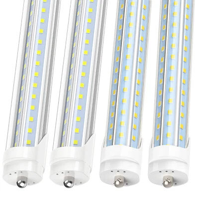 CNSUNWAY 72W 120W FA8 8FT LED Shop Light Bulbs T8 8' LED Tubes Garage Lights 6000K Bright