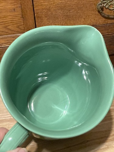 Vintage ONEIDA PETALS Pitcher Jug 7” Green 64oz Ceramic - Picture 9 of 12