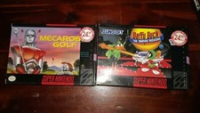 2 Super Nintendo Games, Daffy Duck The Marvin Missions, Mecarobot Golf, Vintage