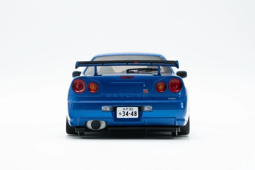 JP Kraemo Nissan Skyline GT-R R34 Blu 1:18 NUOVO IMBALLO ORIGINALE - Foto 6 di 8