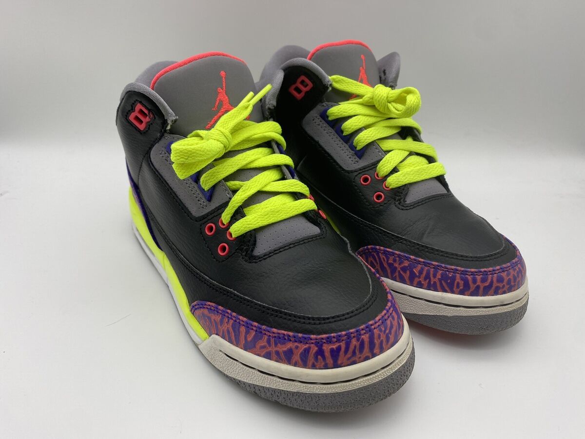 Nike Air Jordan 3 Retro Black Atomic Joker Purple White Nike Air Jordan 3 Retro Black Atomic Joker Purple White