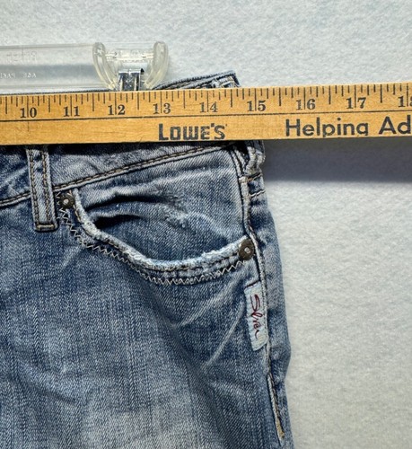 Silver Jeans Co. Womens Distressed Straight-Leg Denim Jeans Size 31 - Picture 8 of 14