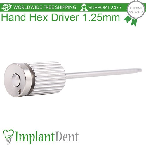 1x Dental Hand Hex Driver 1.25mm L-30mm Stainless Steel Dentistry Tool - Picture 2 of 3