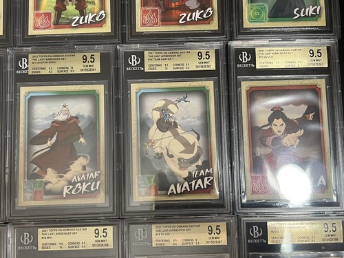 2021 Topps Avatar The Last Air Bender BGS 9.5 Edelstein neuwertig Komplettset 10 makellos - Bild 8 von 11