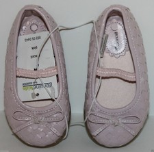 Oshkosh Girls Wloven Ballet Pink Araceli Shoes Bow Size 2 NWT