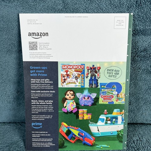 Amazon’s Holiday Dash 2023 Toy Christmas Gift Catalog Activity Book Stickers - 第 2/2 張圖片
