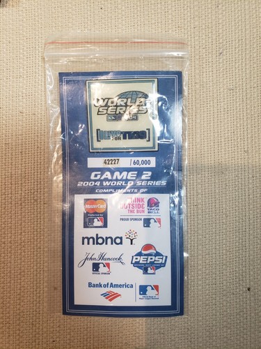 SGA 2004 WORLD SERIES PIN "I LIVE FOR THIS" GAME 2 42,227/60,000 RED SOX Rare - Picture 5 of 5