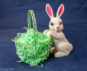 resin bunny egg easter basket candy metal