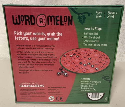 Board Games Word-A-Melon Word Building Memory Game - Picture 2 of 2