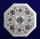 12 " Marmor Seite Table Top Handwerk Pietra Dura Marquetry Kunst Arbeit
