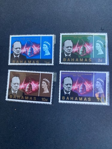1966 BAHAMAS ##224-227 WINSTON CHURCHILL, MNH - Picture 5 of 5