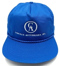 CONCRETE ACCESSORIES hat vintage blue adjustable snapback cotton cap