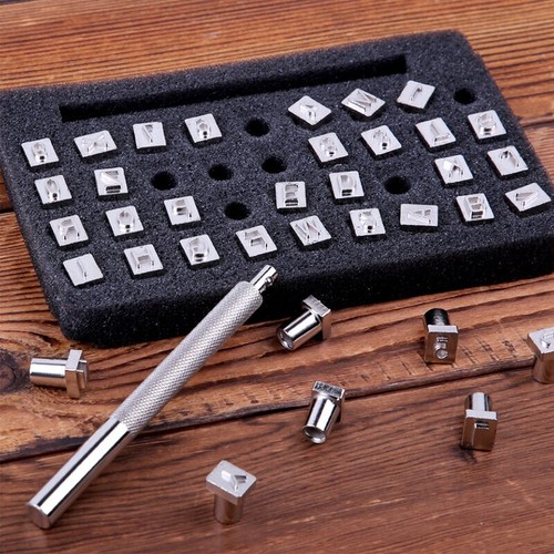 Metal Stamping Punch Kit Alphabet Letter Number Stampers Tools DIY Leather Craft - Picture 6 of 18