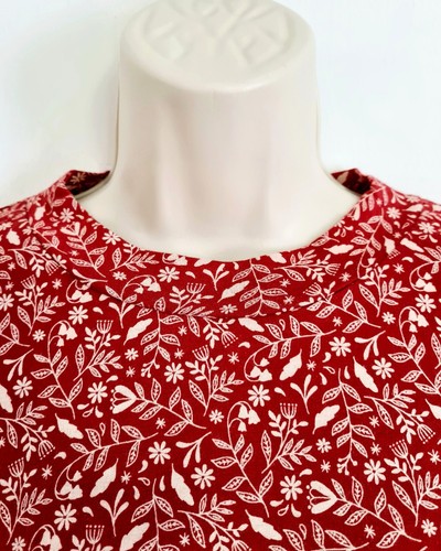 Seasalt Size 22 RRP £45 BNWT Red/White Frilled Jersey Top Tunic Shirred Cuffs - Picture 4 of 19