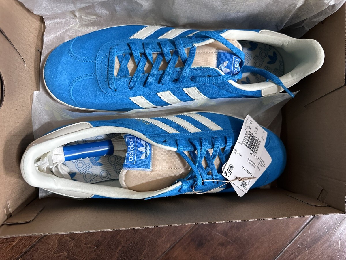 Size 9 Men’s Adidas Originals Gazelle Bold Aqua Blue Sneakers GY7337 Brand New Adidas Gazelle Retro Bold Aqua Blue Mens Lace-Up  main image 2