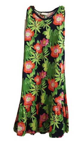 Crazy 8 By Gymboree Girls 14 Pink Green Tropical Floral Maxi Boho Summer Dress - Picture 7 of 8