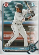 2022 Bowman Prospects #BP96 Ian Lewis 1st - Miami Marlins
