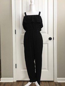 madewell apron ruffle jumpsuit