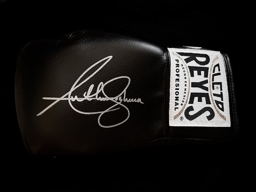 ANTHONY JOSHUA SIGNED BOXING GLOVE PSA DNA CLETO REYES RARE CHAMPION WBC WBO WBA - Picture 1 of 3