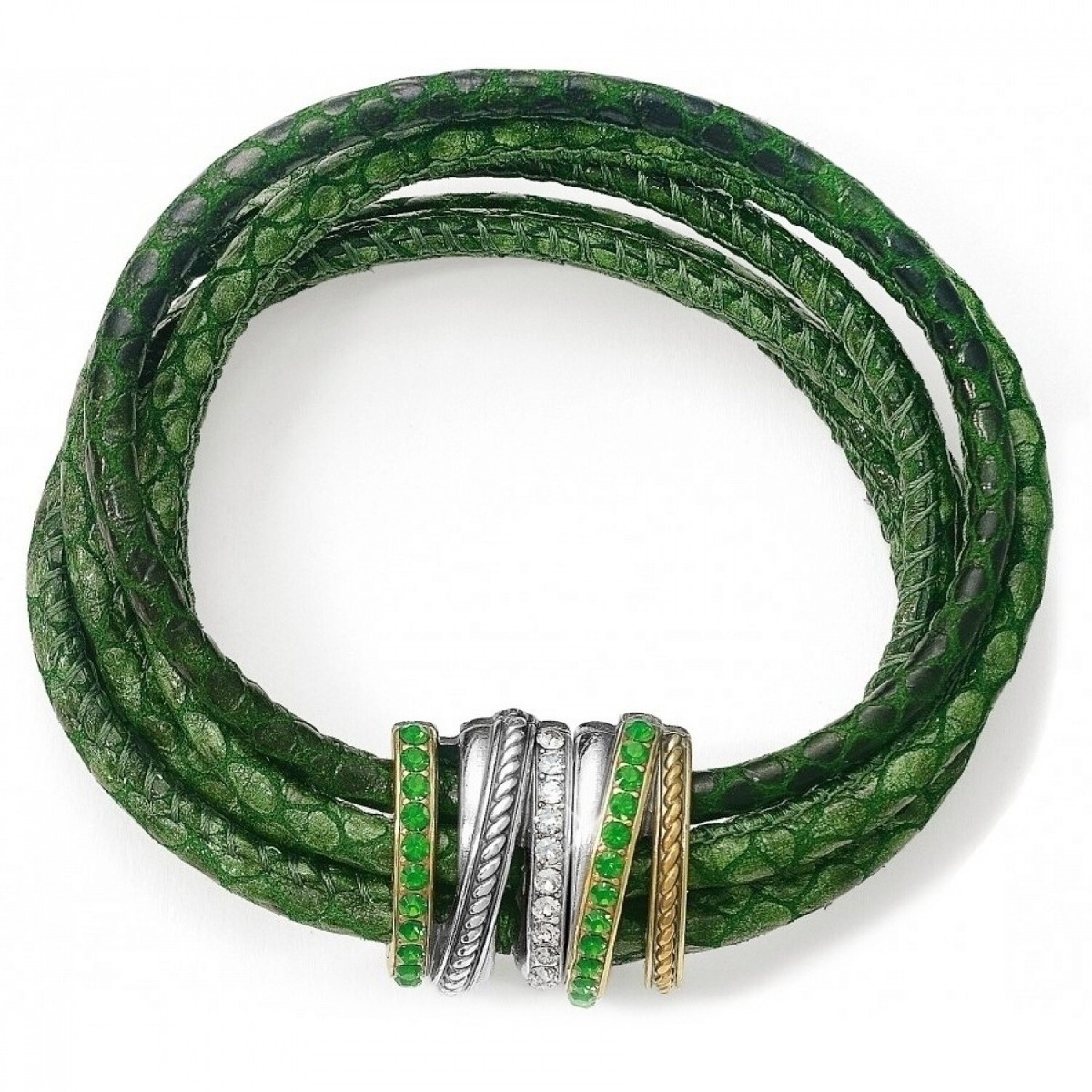 NWT Brighton NEPTUNE'S RINGS Hunter GREEN Leather Magnetic