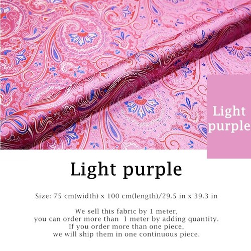 Jacquard Tissu Satin Vêtements Damas Brocart Cachemire Faux Soie Ethnique Retro - Picture 17 of 24
