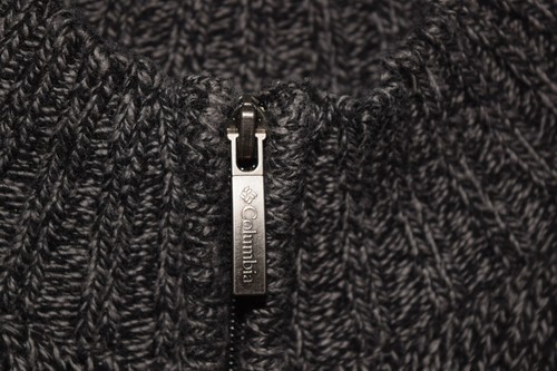 Suéter Columbia Para Hombre Lana Algodón Gris Rayas 1/4 Cremallera Cuello Simulado Talla XL - Imagen 3 de 7