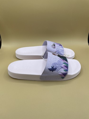 Talla 4 Adidas Addilette Ducha Tobogán CONGELADO Elsa Anna Púrpura Niñas Jóvenes ¡Nuevo! - Imagen 4 de 6