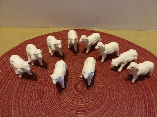 Antico presepe vintage pecore animali-plastica-made in Japan~lotto/10 - Foto 2 di 5