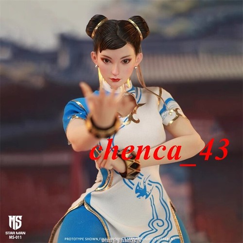 STAR MAN MS-011 versión azul-blanco. Figura de acción 1/6 mujer luchadora ChunLi 12" regalo - Imagen 14 de 14