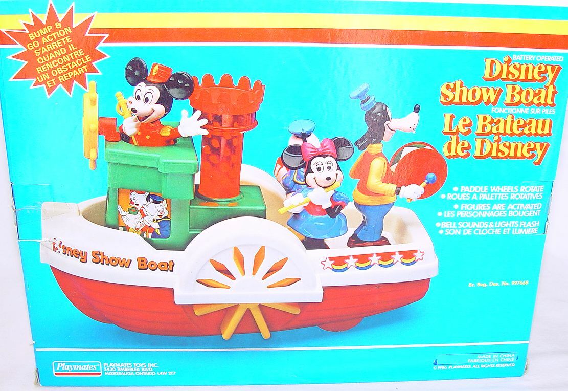 1981ビンテージ　DISNY show Boat 1986 VTG Playmates DISNEY SHOW BOAT Mickey Minnie Goofy