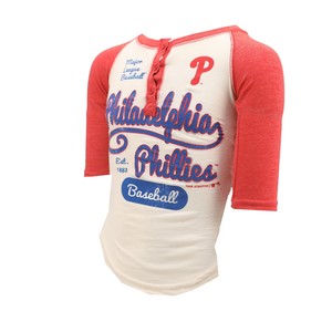 Philadelphia-Phillies-MLB-Genuine-Kids-Youth-Girls-Size-3-4-Sleeve-Shirt-New