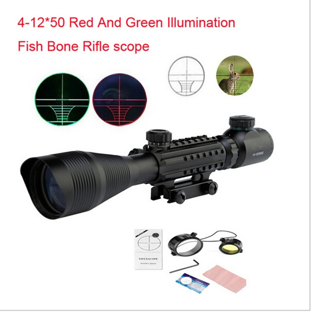 4-12X50 EG Optical Rifle Scope ROT Grün Dual illuminated w/ Side Rails & Mount 4-12X50 EG Optical Rifle Scope ROT Grün Dual & illuminated w/ Side Rails & Dual Mount f25752