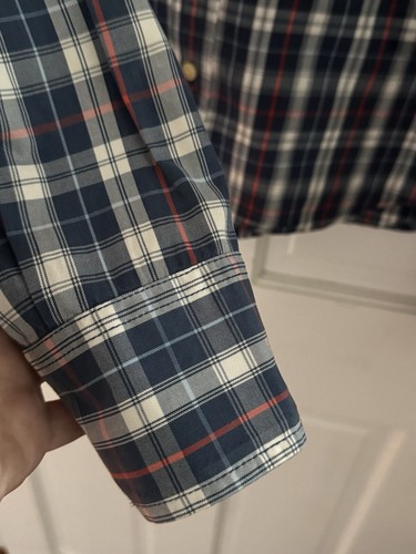 (3) Camicie Hollister in flanella con bottoni uomo taglia M manica lunga a quadri caduta muscolare - Foto 20 di 21