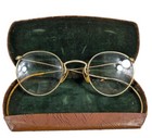 Gold Metal Frame Round Vintage Eyeglasses