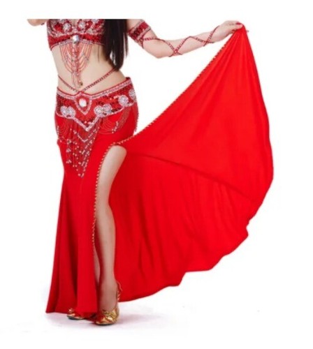 1 Stck./Posten Damen Bauchtanz Kostüm Aufführungen Split Rock Kleid Tanzrock - Bild 6 von 35