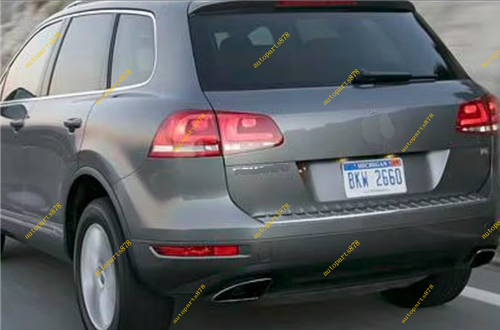 For VW Touareg 2011-2018 ABS Black Rear External Bumper Doorsill Protector Trim - Picture 4 of 5