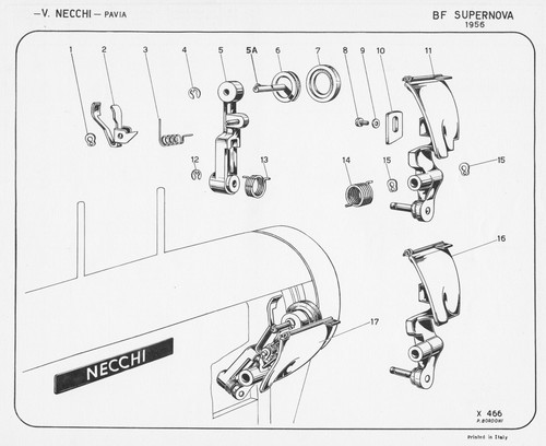 On CD * 1956 NECCHI Sewing Machine BF SUPERNOVA Spare Parts Catalog - Picture 5 of 5
