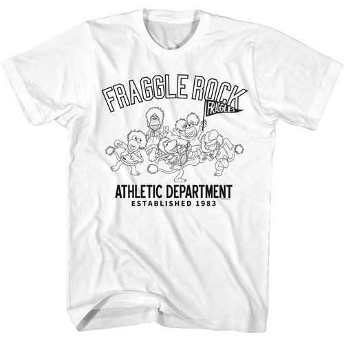 Fraggle Rock Jim Henson Cartoon Fraggles Athletic Dept Est 1983 Men's T Shirt - Picture 1 of 3