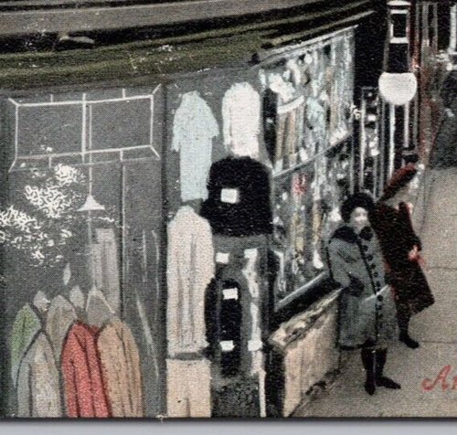 1910s Glasgow Scotland Argyle Arcade Covered Retail Shops Hand Colored Postcard - Picture 3 of 4
