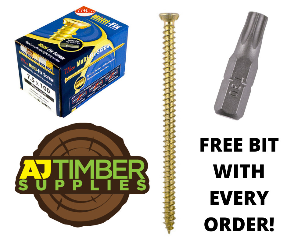 TIMCO MULTI-FIX CONCRETE DOOR & WINDOW FRAME FIXING CONCRETE SCREWS 