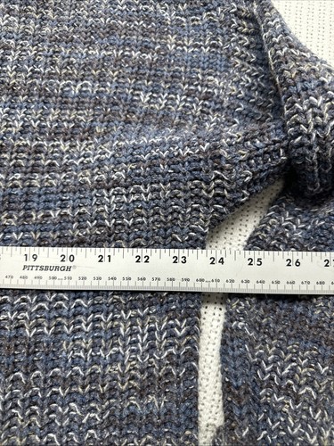 Vintage Basic Editions Size Large Gray Sweater Cable Knit Cotton Blend USA MADE - Picture 6 of 7