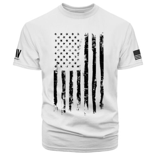 American USA Distressed Flag Short Sleeve T Shirt Patriotic Tee S - 3XL - Picture 11 of 16