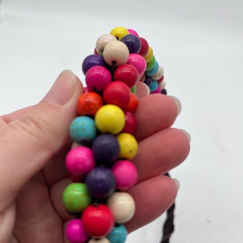 Collana di Perline Colorate con Perline in Legno e Design Eclettico - Foto 6 di 6