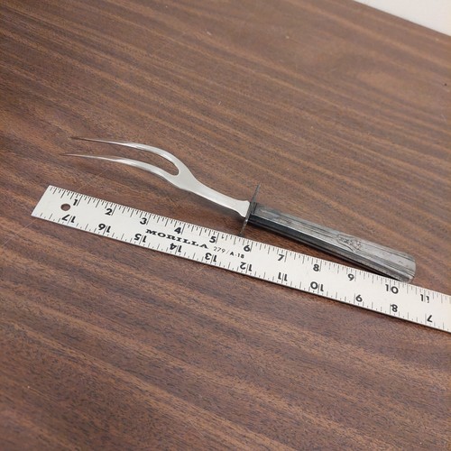Vintage silver plate And Stainless Steel meat carving Fork Ornate - Picture 9 of 9