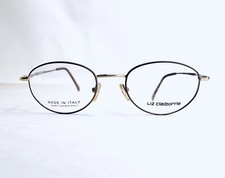 New Liz Claiborne Gold Tan Beige Oval  Metal Eyeglasses Italy LC168 51 20 135