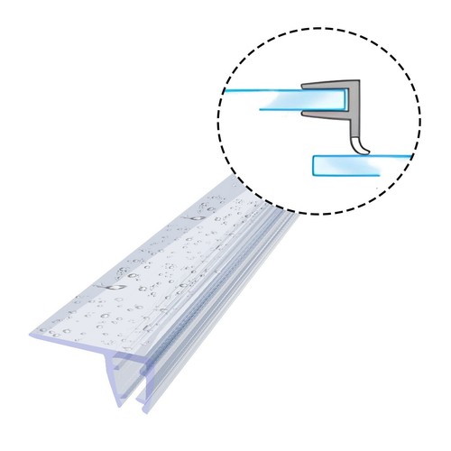 Duschprofil für Duschkabine 2m – Magnetdichtung 4–8 mm, Wasserabweiser - Bild 78 von 284