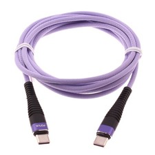 Type-C to USB-C Purple 10ft Long PD Cable Fast Charger Cord for Smartphones